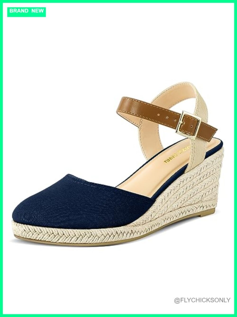 Espadrille Low Wedge Sandals Buckle Ankle Strap Closed Toe Summer Shoes